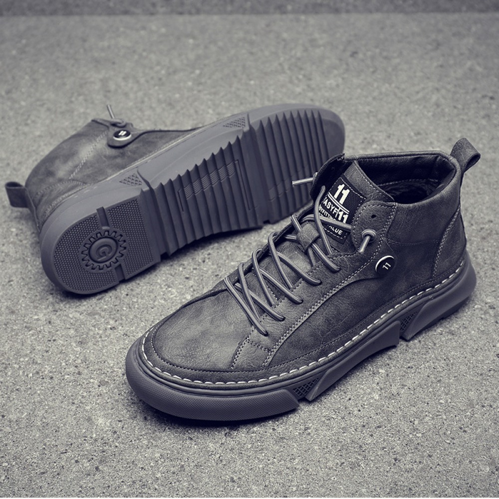 Men's Autumn and Winter New Trendy Increase Casual Sports Shoes Plus Cashmere