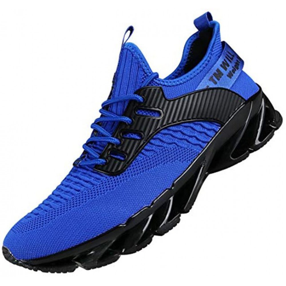 Men's Athletic Running Shoes Mesh Lightweight Sneakers Gym Shoes Casual Sport Shoes Blue
